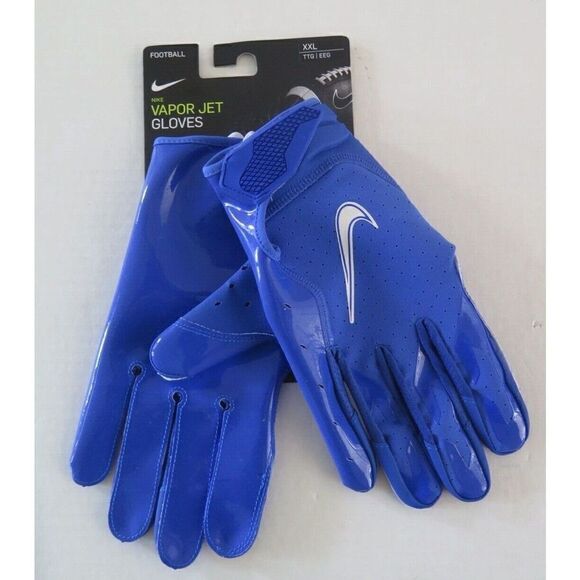 Nike CZ4127-495 Men's Sz 2XL Royal Blue/White Vapor Jet Football Gloves - Picture 6 of 8